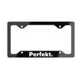 The Perfekt Metal License Plate Frame Black