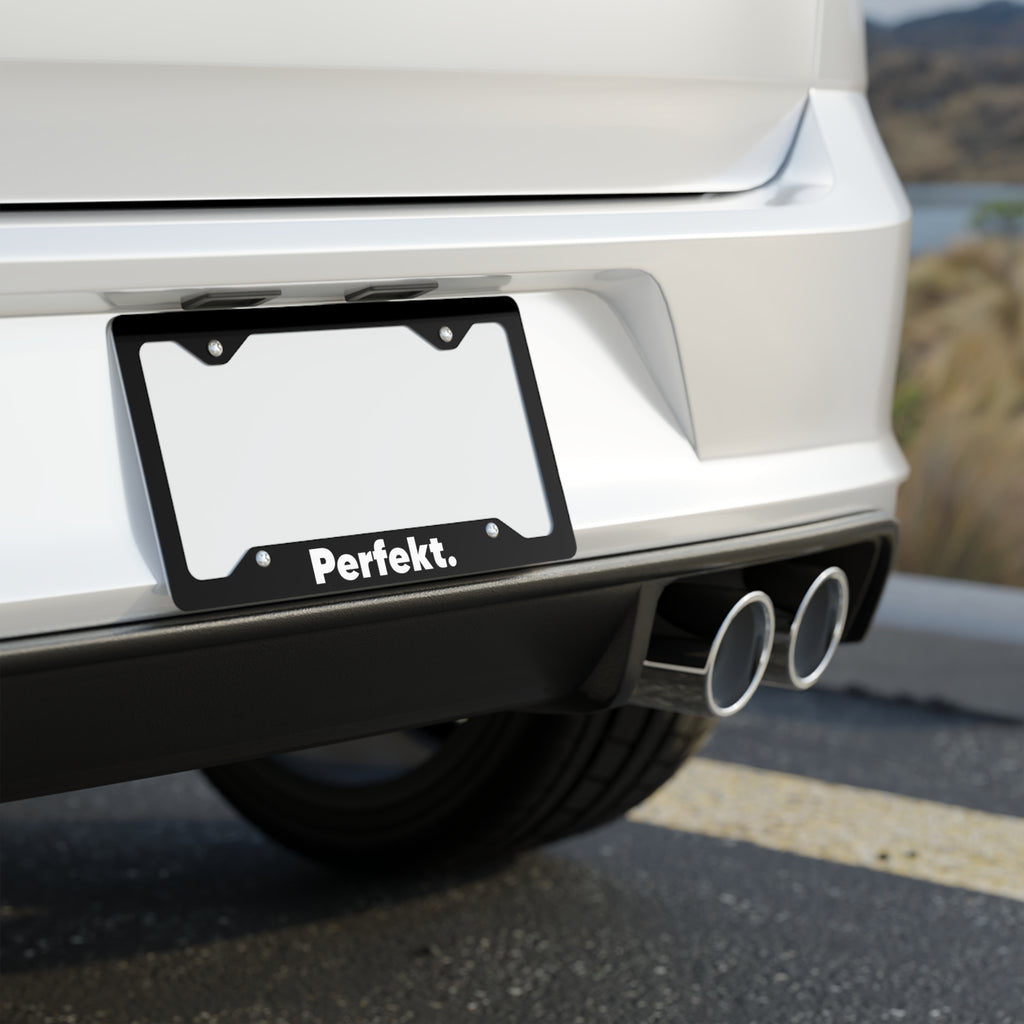 The Perfekt Metal License Plate Frame Black