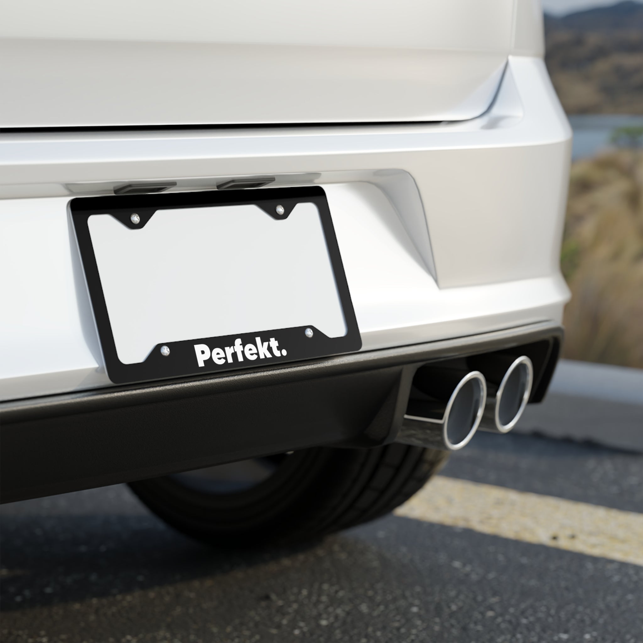 The Perfekt Metal License Plate Frame Black